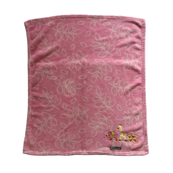 Blankets & Beyond Bedding Blankets And Beyond Pink Leaves Animal Baby Blanket Lovey Elephant